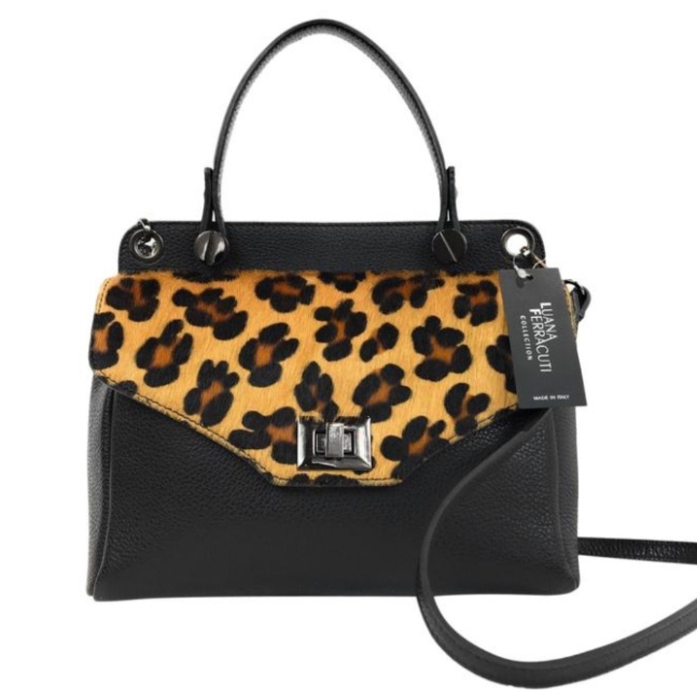 Luana Ferracuti made in Italy two side satchel bag